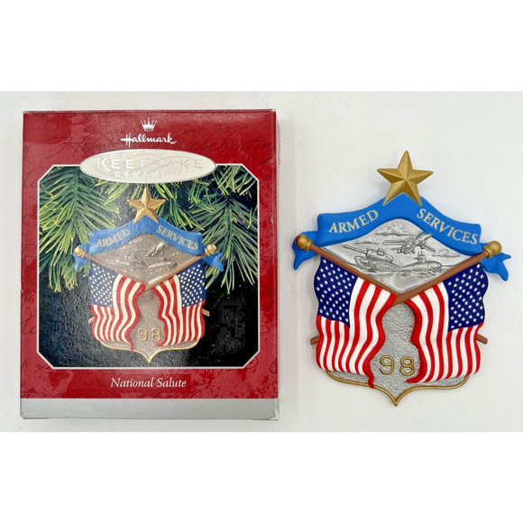 1998 Hallmark National Salute Keepsake Ornament SKU U108 - Picture 1 of 2